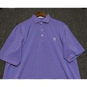 Holderness & bourne polo shirt mens the maxwell purple striped golf Large